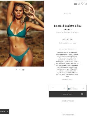 Ark Swimwear Bikini set
Emerald Bralette Bikini - Emerald Green